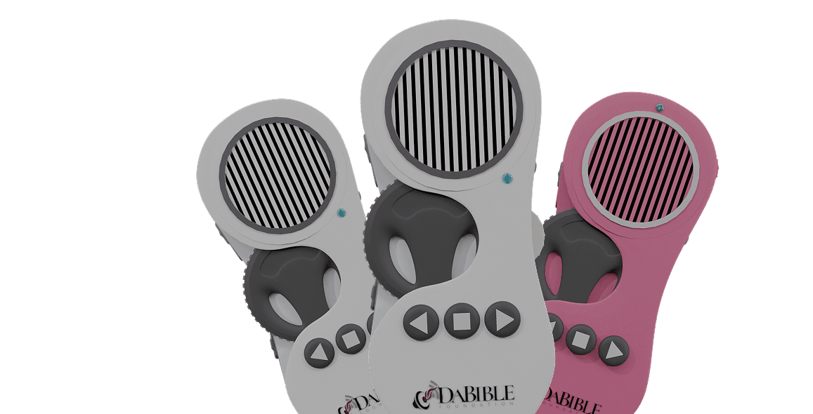 Solar Audio Bible devices in multiple colors