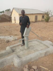 One of the boreholes we constructed