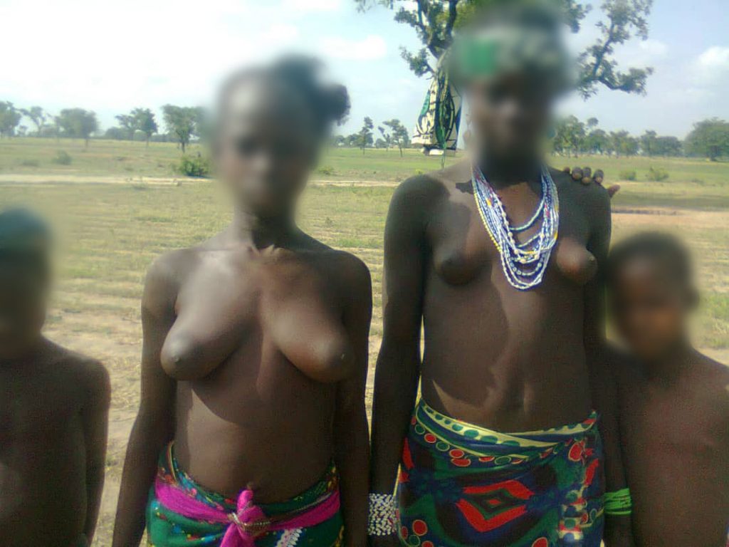 Young girls walking around half-naked just 9 years ago in the village where Leviticus became a missionary.